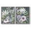 Impression encadrée mauve «Jungle Garden» - prête à être accrochée - aucun clou requis - aucun clou requis-575369047-575369055