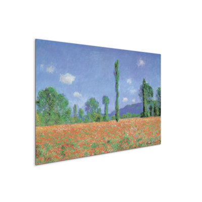 Poppies field I 53×80 cm MetalArt Materic Aluminum Satin Effect, Frameless Panel, Lightweight Ready to Hang