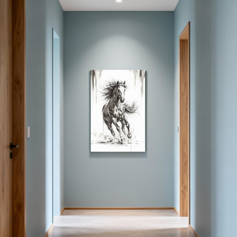 Animaux, galop, impression dynamique, H 36 po x l 24 po