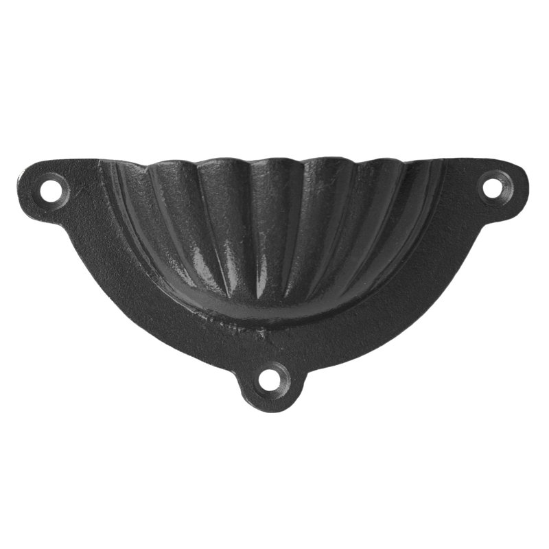 Hammer & Tongs - Fluted Cabinet Cup Handle - W95mm x H50mm - Black