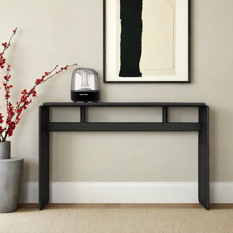 Table d'entrée en chêne massif de style Wabi-Sabi, H 31,5 po x l 70,9 po x P 11,8 po