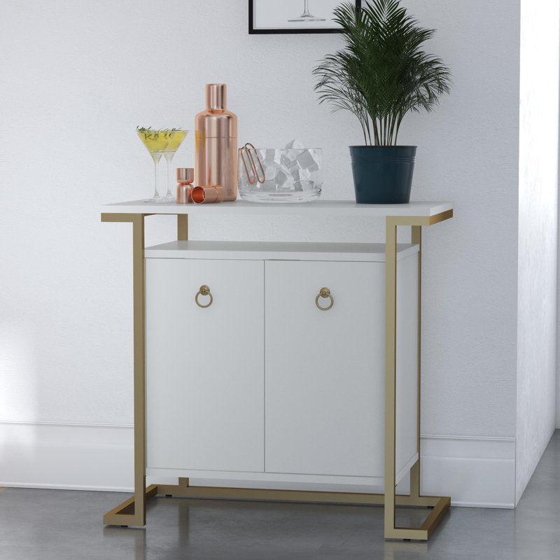 Camila Bar Cabinet, White