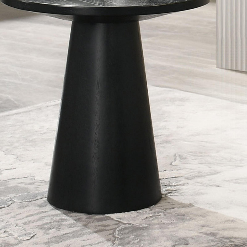 Table de bout à style contemporain, Noir
