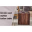 Table basse en grain de bois noyer, 16 x 16 x 16 - Rehaussez l'attrait décoratif de votre maison 16,13 x 16,13 x 16,13