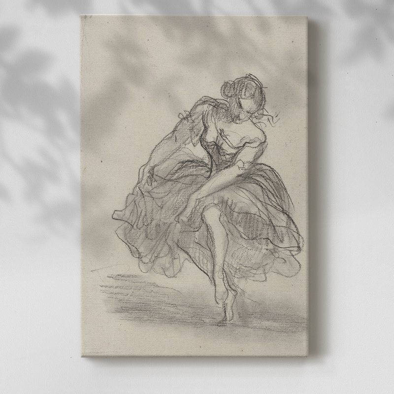 Croquis rétro - reproduction de toile seulement - non encadrée, H 36 po x l 24 po