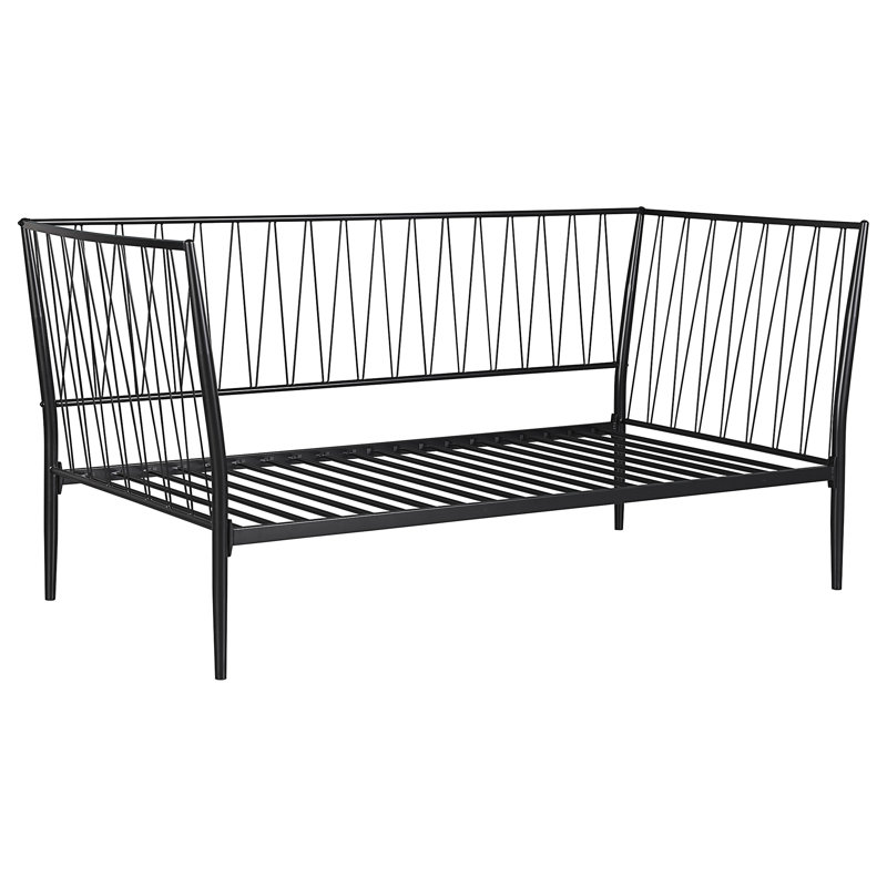 Vertigo Matte Black Metal  Daybed Bed Frame