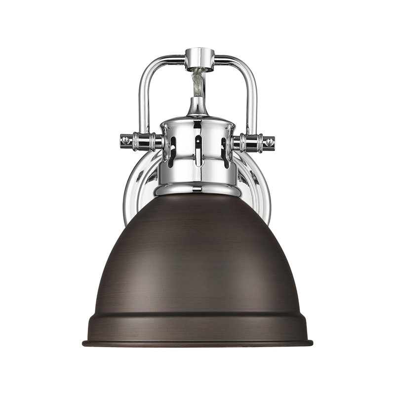 Meuble-lavabo 1 lumière Brianni, Chrome chrome, Bronze huilé