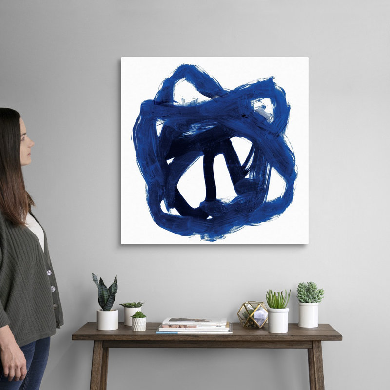 "Eternal Indigo I" par PI studio, reproduction d’art sur toile, Toile tendue, H 30 po x l 30 po x P 1,25 po