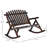 Double-Person Rustic Wooden Adirondack Rocking Chair