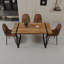 Ensemble de table de salle à manger en bois naturel 59 po et 4 pièces en bois naturel 59 po-1705304167-1705304164
