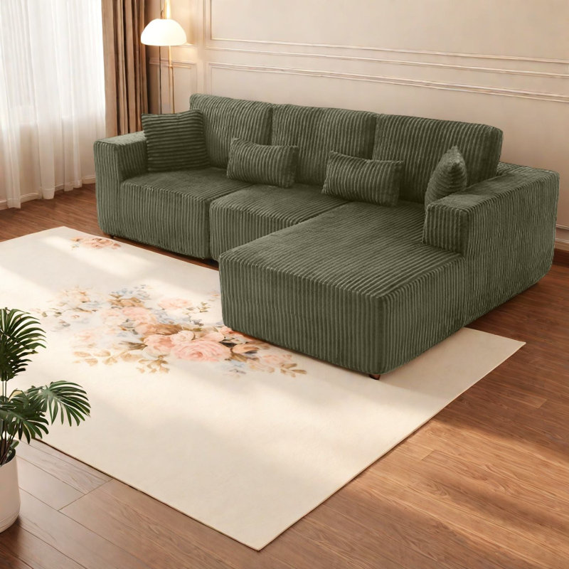 Comfortable Modular Sofas, Plush Chenille, Minimalist Sleeper For Home