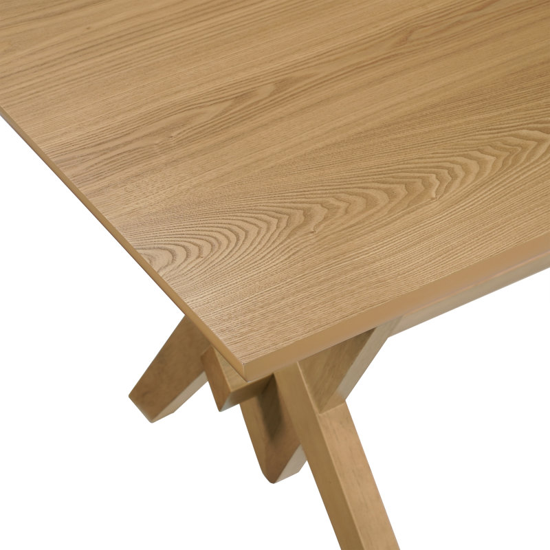 Table de salle à manger rectangulaire en bois massif Urquhart, Chêne