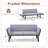 Outdoor Convertible Sofa Daybed With Adjustable Armrests Removable Cushions-76502767