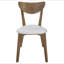 Chaise de salle à manger à dossier courbé brun clair et châtaignier (ensemble de 2)