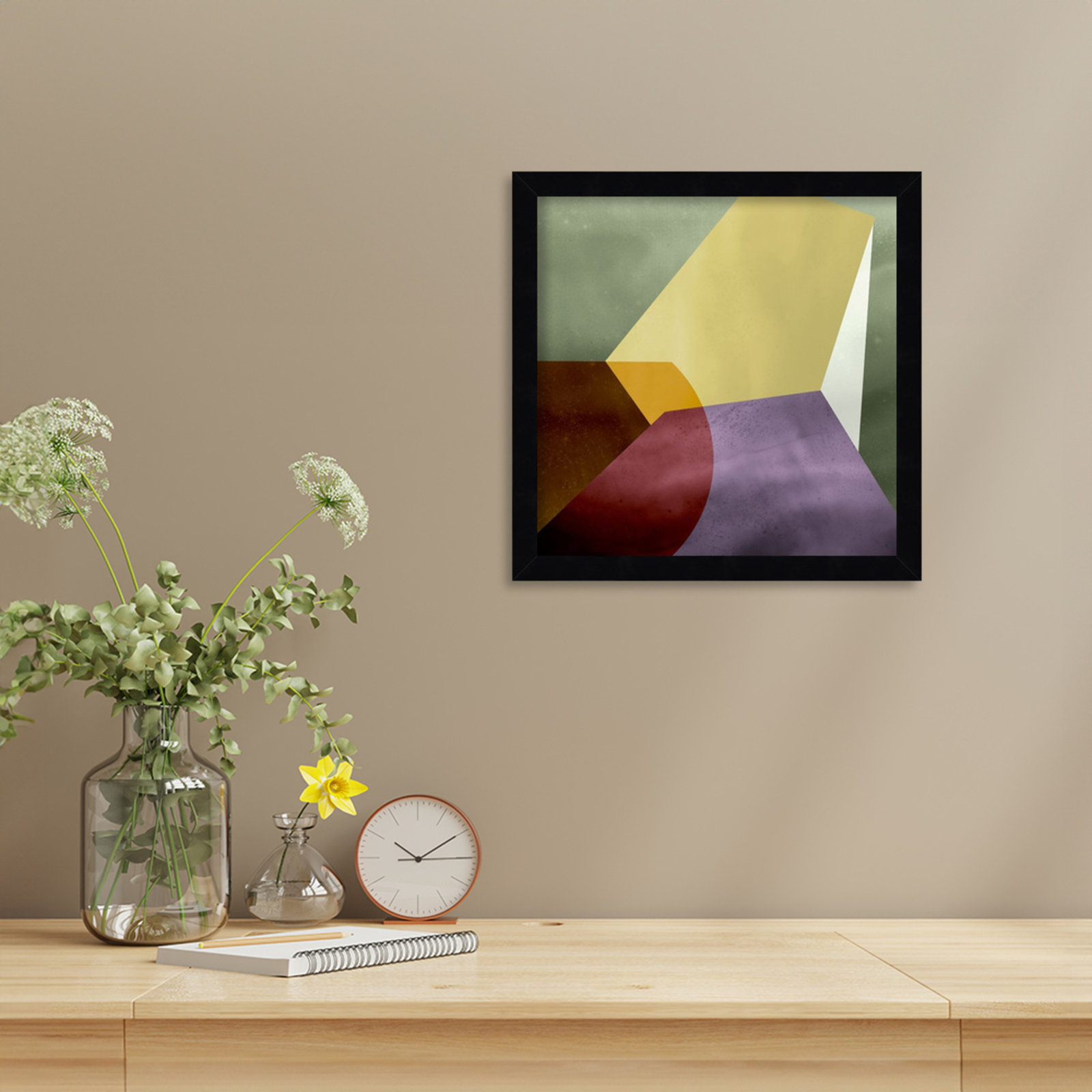 Flagler "Essentially Minimal VI" Print, 13" H x 13" W, Black