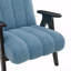 Chaise moderne bleue avec bois, housse de siège - bleu, tissu de bois-1269614915