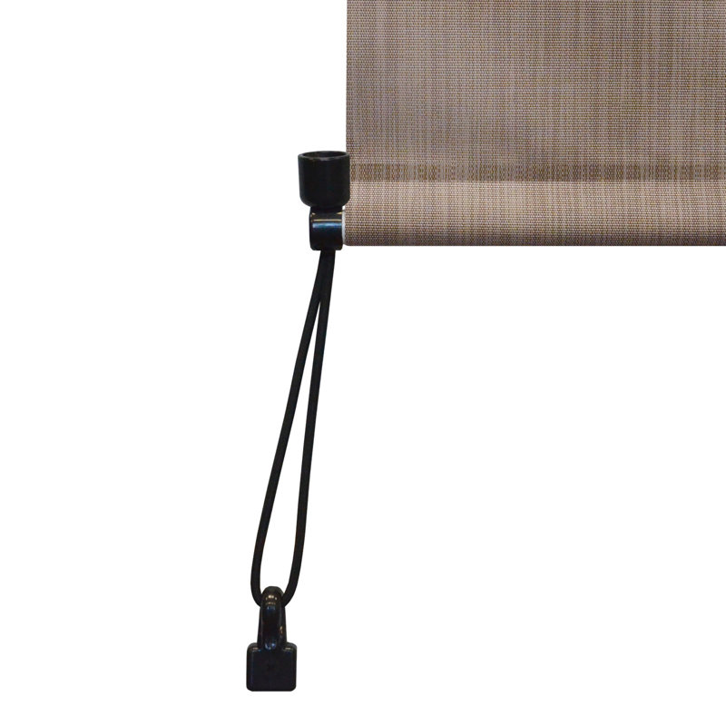 Sharice Semi-Sheer Outdoor Roller Shade, 96"W x 96"L, Sandstone