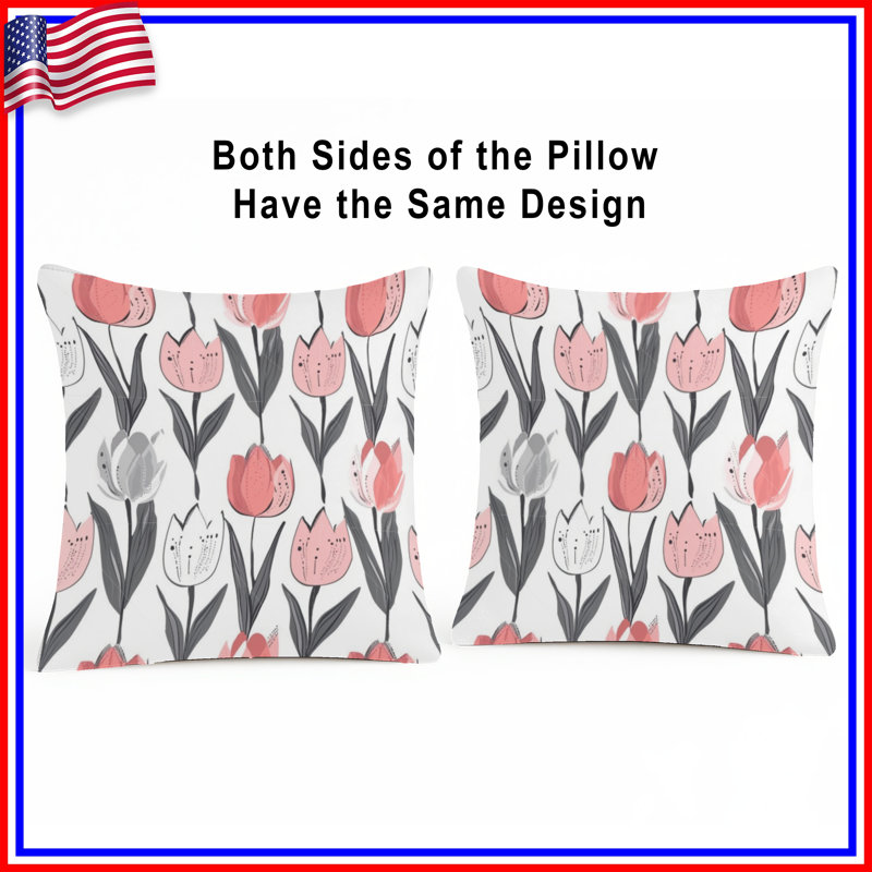 Coussin Tulip, 18 po x 18 po
