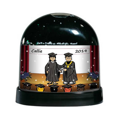 NTT Cartoon Caricature Female Fishing Snow Globe The Holiday Aisle Customize: Yes