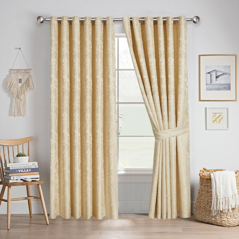 Cardinale Semi Sheer Curtain Pair, 23 x 54 cm, Beige