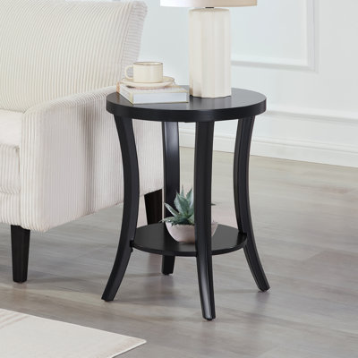 Dinh Round End Table with Shelf by Winston Porter
