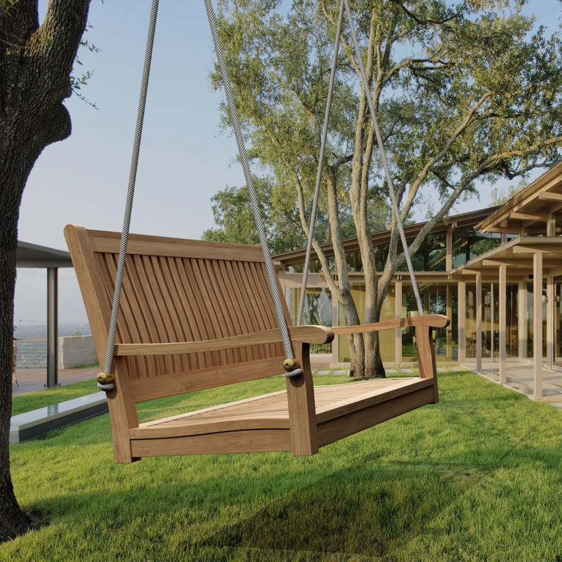 Del-Amo 48" Natural Teak Outdoor Swing Bench