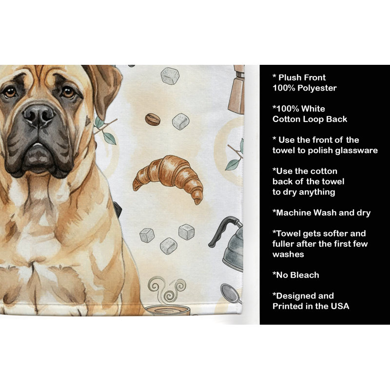 Serviette de cuisine Coffee Bar, Bullmastiff