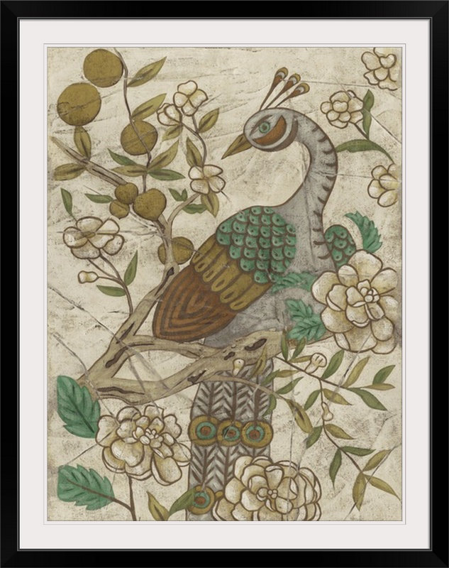 « ii » chariklia zarris, impression Chinoiserie Pheasant, Cadre noir, H 24 po x l 20 po x P 1 po