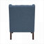 Fauteuil d'appoint à capitonnage simple en tissu de polyester bleu classique pour le salon-2048705506