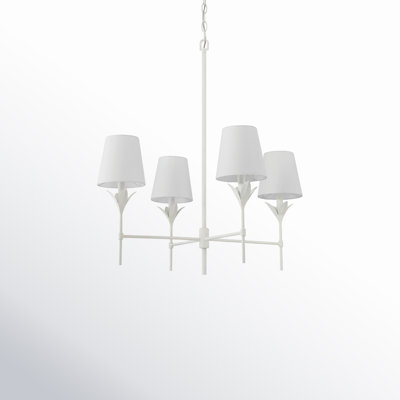 4 - Light Metal Dimmable Chandelier