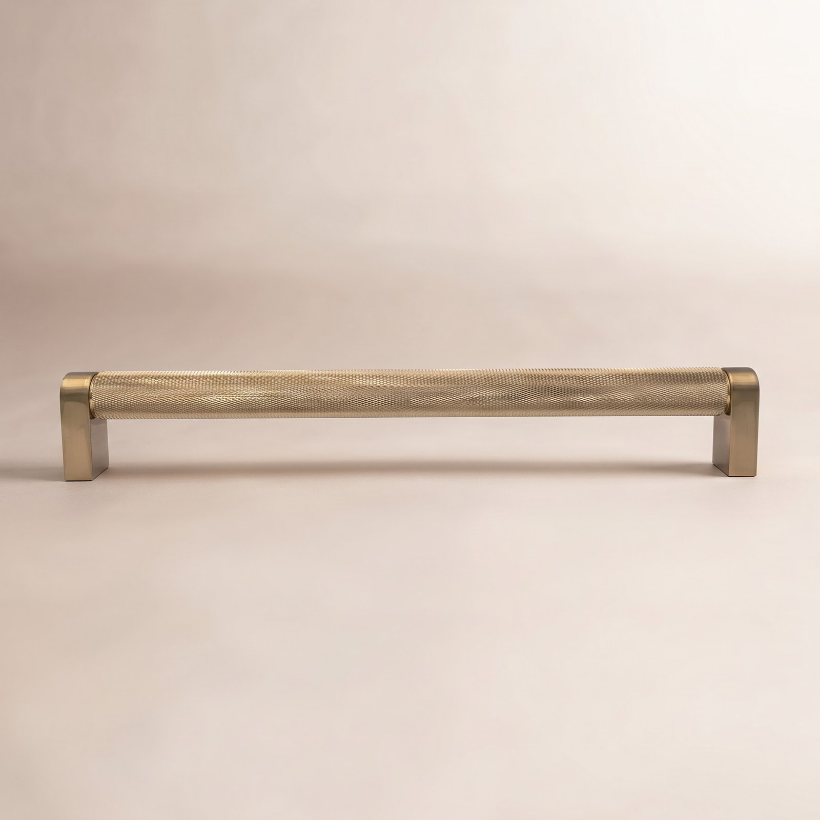 Kent Knurled Cabinet Bar Pull, 12", Satin Brass