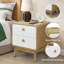 Downall 2 Drawer Wood Nightstand, Bedside Table with Storage Drawers, Night Stand for Bedroom, End Table or Side Table for Living Room, 15.5" D x 18.9" W x 21.7" H-133100746
