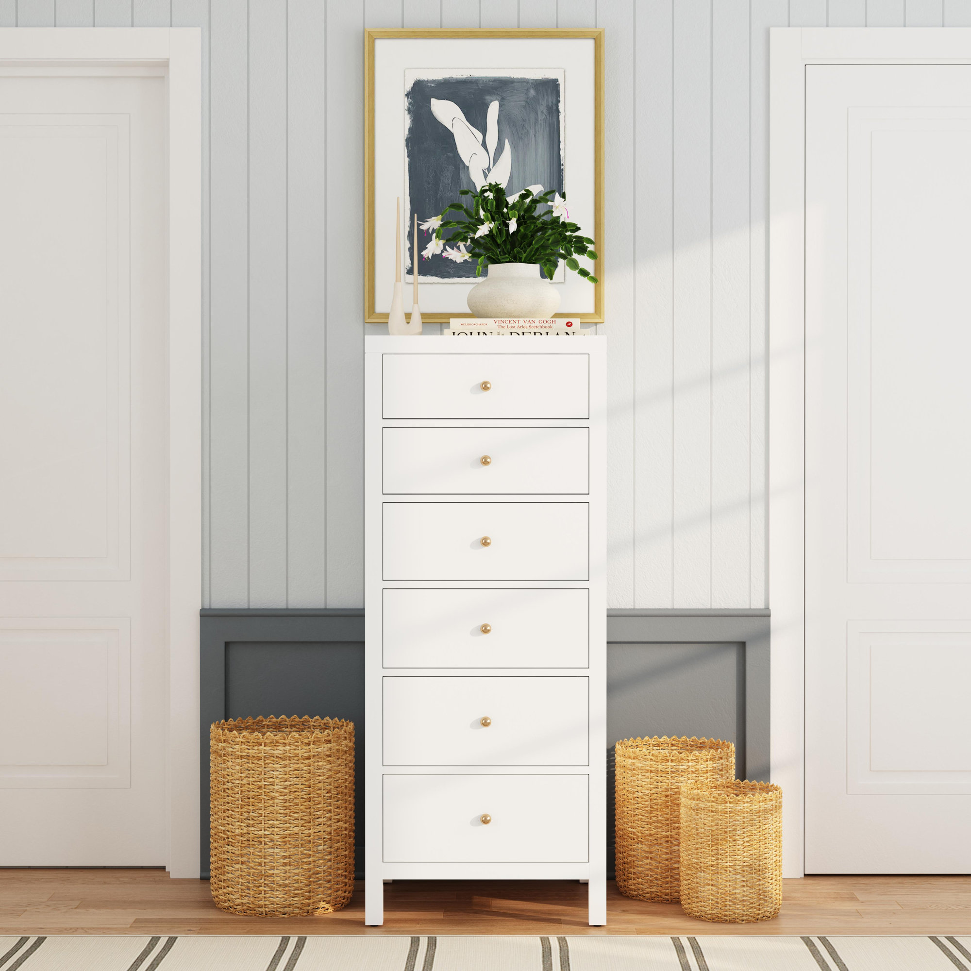 Celine 6-Drawer Lingerie Chest, Smooth White