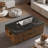 3-piece Modern Lift-up Coffee Table With 2 Stools Set, 1 Hidden Storage And Drawers