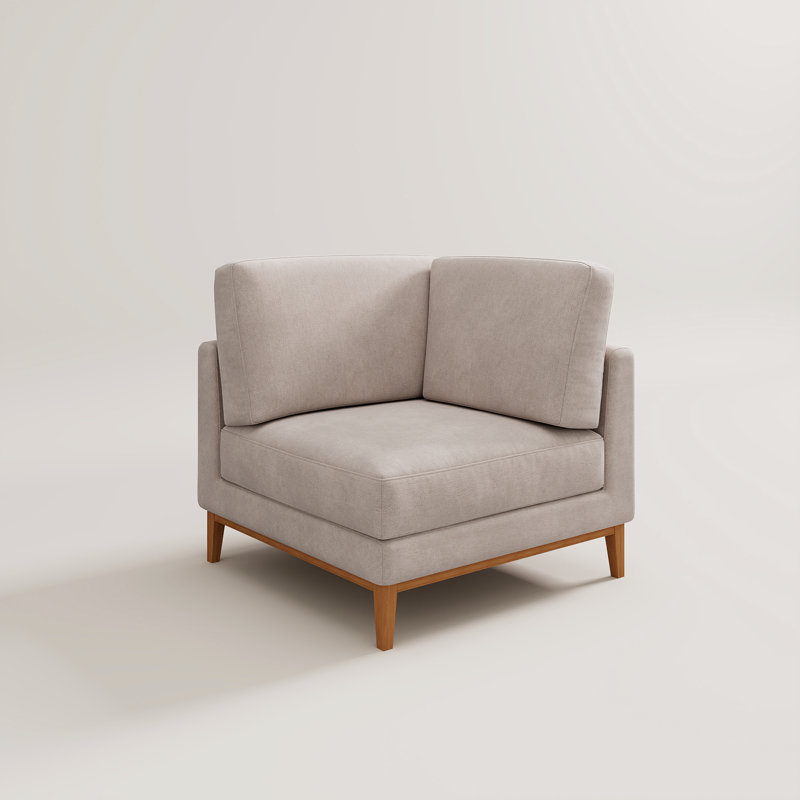 Fauteuil d'appoint rembourré Bourbeau, Kaki
