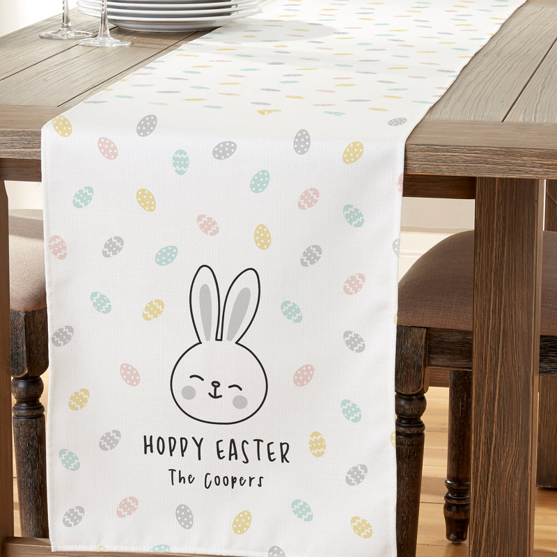  Easter Bunny Personalized Table Runner, 96" x 16"