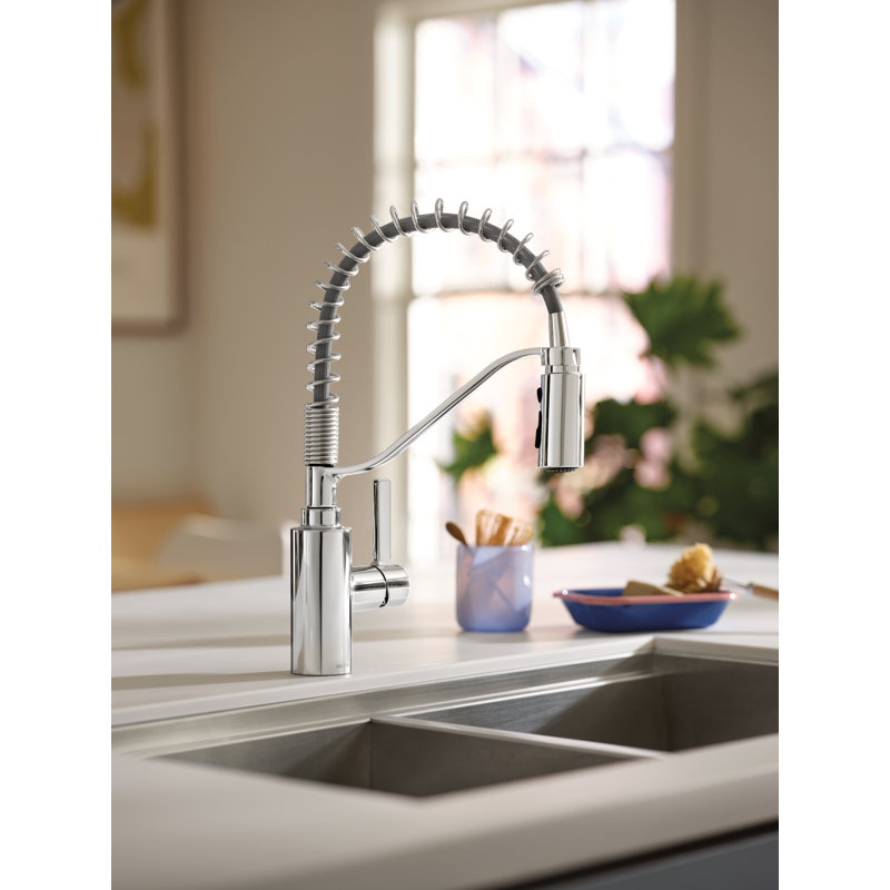 Genta LX Pulldown Pre-Rinse Spring Kitchen Faucet with Power Boost, Chrome