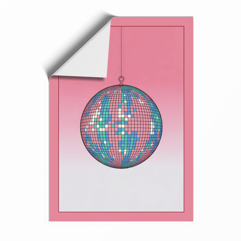 Disco Ball Nostalgia Retro - Framed Print, A2 - 59.4 x 42.0 cm, Unframed