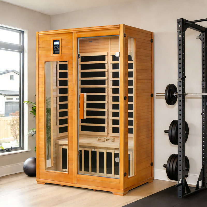 Sauna infrarouge pour 2 personnes, sauna intérieur en bois de pruche du Canada