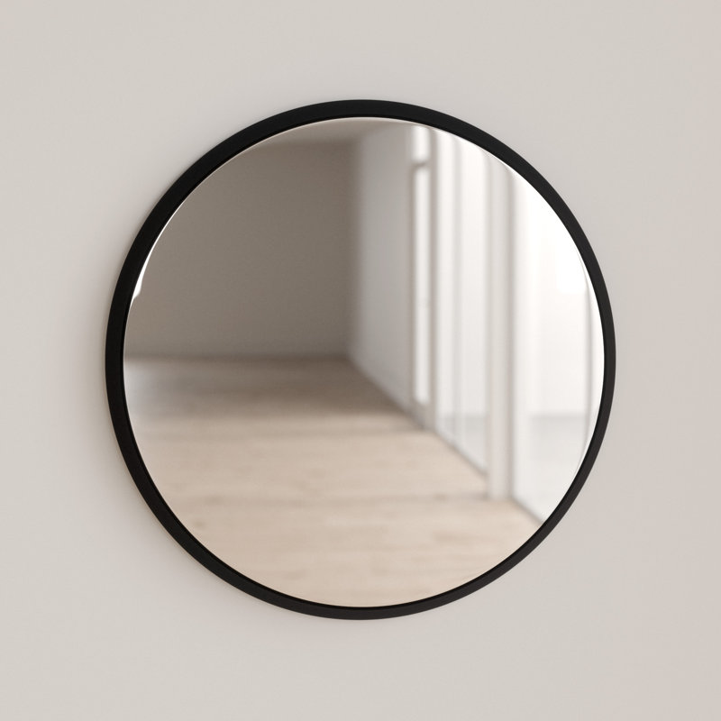 Angelica Solid Wood Flat Wall Mirror, 54cm H x 54cm W