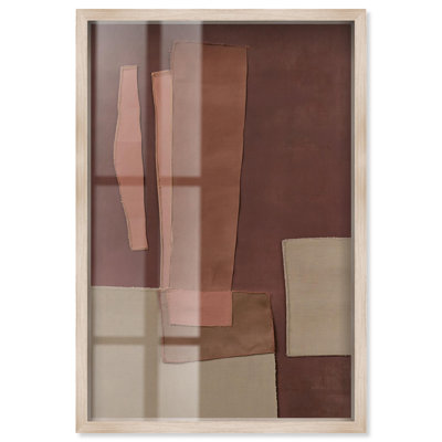 Décoration murale bohème brut Raw Edge I par Art Remedy, cadre blond, 37 x 55
