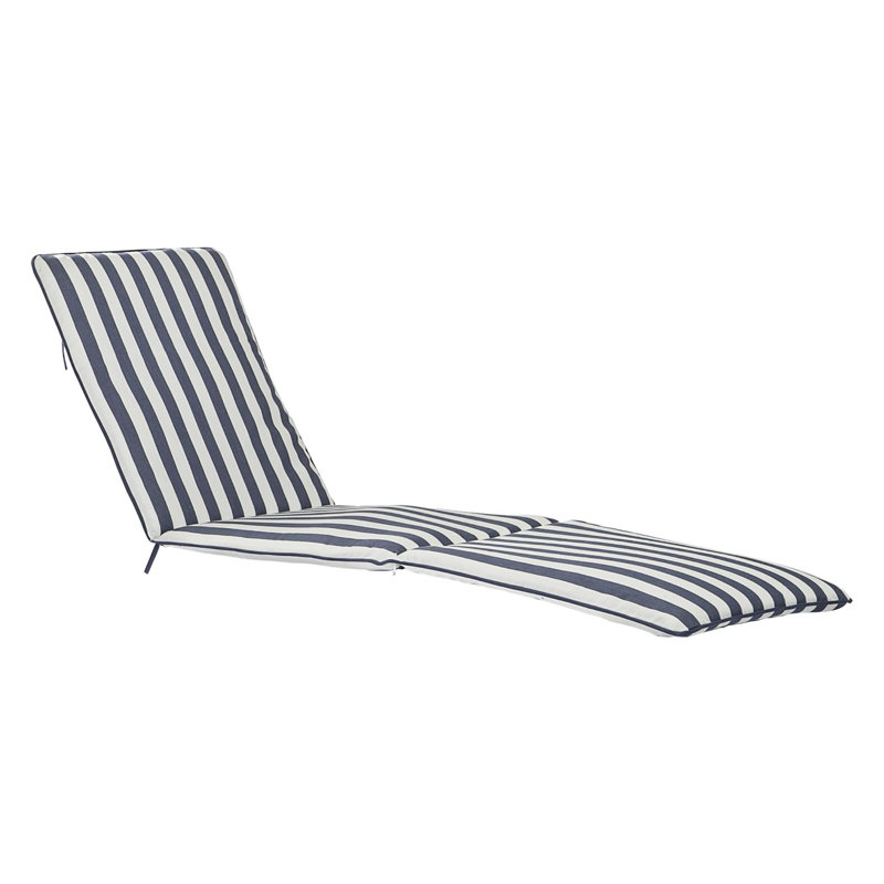 Harbour Housewares - Master Sun Lounger Cushion Stripe, Navy