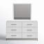 Commode double 6 tiroirs avec miroir Marino