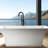 Metal Freestanding Bathtub Faucet With Hand Shower, Matte Black Finish Design Shower Accessory