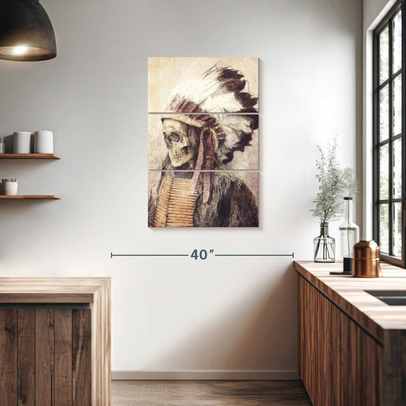 Lelar Chief Skull, 38" H x 24" W