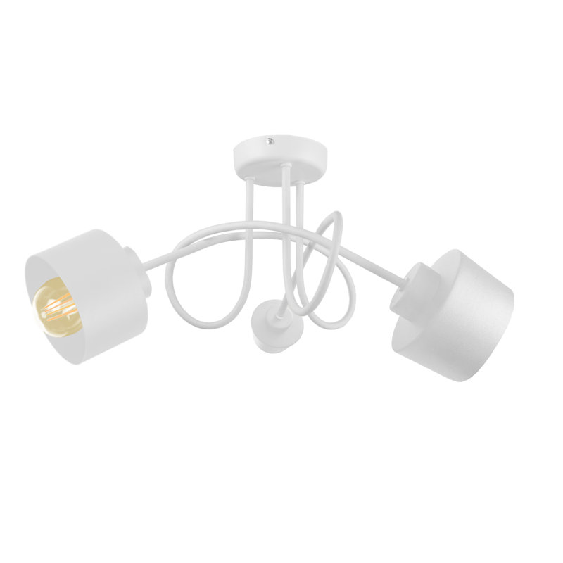 Barnaton Flush Mount, White, White