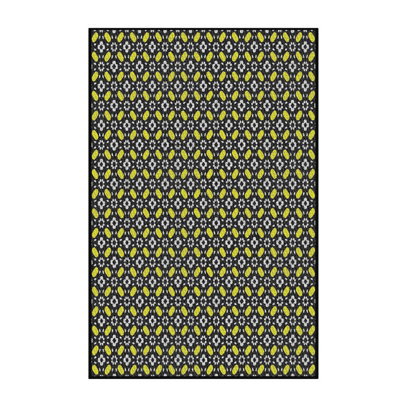 Tapis floral vert, Rectangle 5 pi x 7 pi