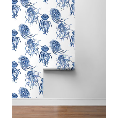 Dovecove Inkwell Jellyfish Peel And Stick Wallpaper