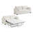 Pull Out Sofa Bed Queen Size Sleeper Sofa, 2-in-1 Convertible Chenille Couch With Usb Charging-659458712