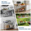 Table de travail robuste en acier inoxydable 60 x 24 x 35 pouces avec dosseret, table de préparation commerciale avec bord à angle droit, tablette inférieure et pieds réglables pour le restaurant, la cuisine, le garage et les utilitaires